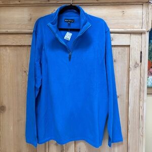 NWT Men’s J Crew Mercantile Blue Quarter Zip pullover Size XL